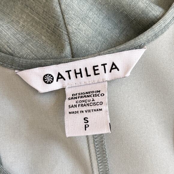 Athleta Presidio Hi-Low Athletic MIDI Dress Small Denali Green Pockets Stretch - Picture 10 of 10